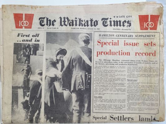 OLD NEWSPAPER: The Waikato Times, Hamilton Centenary Edition 1964