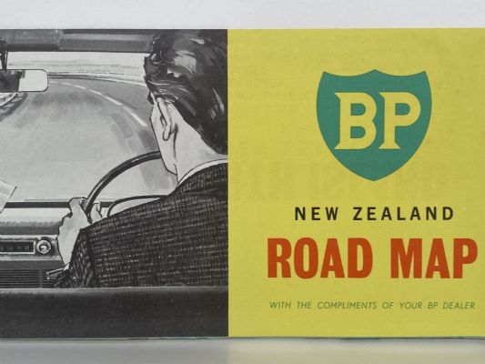 BP ROAD MAP of New Zealand 1962