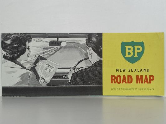 BP ROAD MAP of New Zealand 1962
