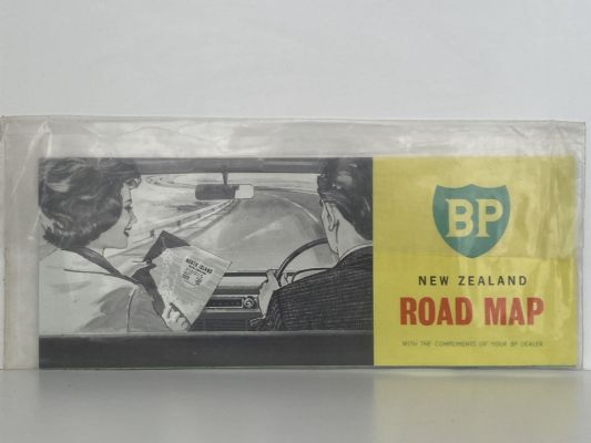 BP ROAD MAP of New Zealand 1962