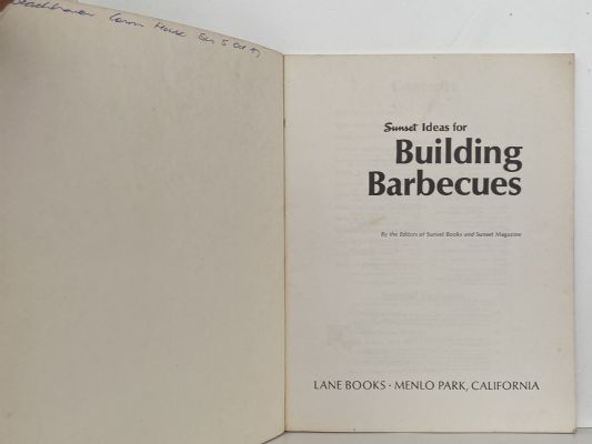 Sunset Ideas for BUILDING BARBEQUES