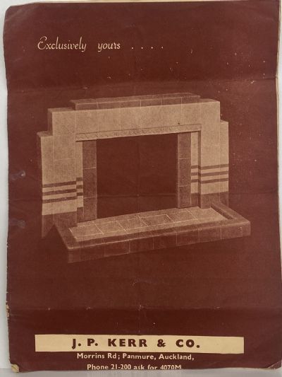 OLD BROCHURE: for fireplace surrounds by J. P. Kerr & Co 