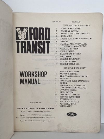 FORD TRANSIT - Workshop Repair Manual