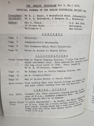 THE ONSLOW HISTORIAN: Vol. 3 - No. 1, 1973