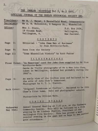 THE ONSLOW HISTORIAN: Vol. 3 - No. 2, 1973