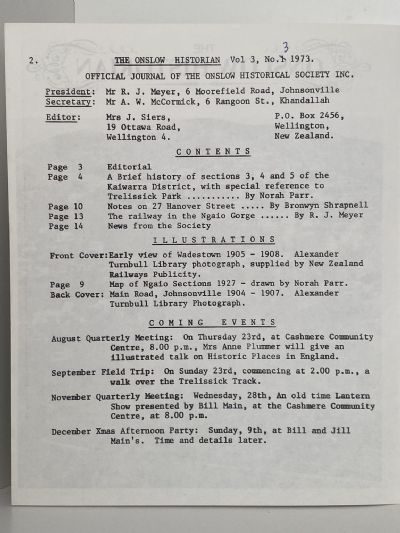 THE ONSLOW HISTORIAN: Vol. 3 - No. 3, 1973