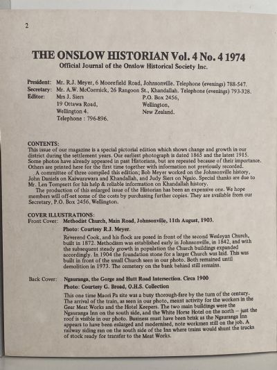 THE ONSLOW HISTORIAN: Vol. 4 - No. 4, 1974