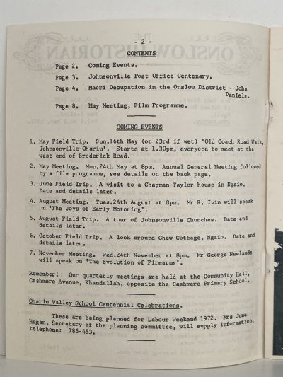 THE ONSLOW HISTORIAN: Vol. 1 - No. 2, May 1971
