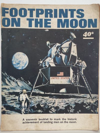 FOOTPRINTS ON THE MOON: 1969 Moon Landing souvenir 