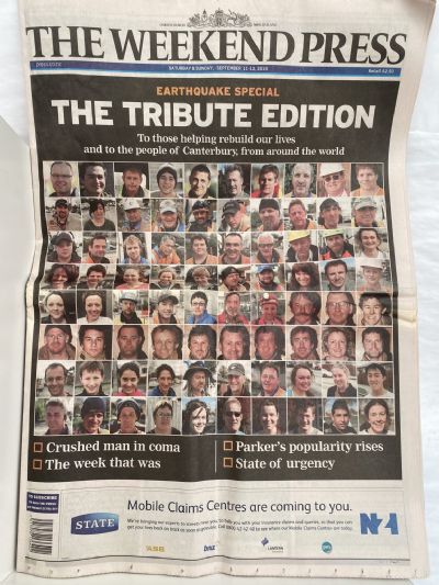 OLD NEWSPAPER: The Weekend Press, 11-12 February 2010 - Christchurch earthquakes