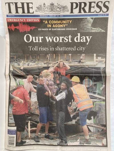 OLD NEWSPAPER: The Press, 23 February 2011 - Christchurch earthquakes