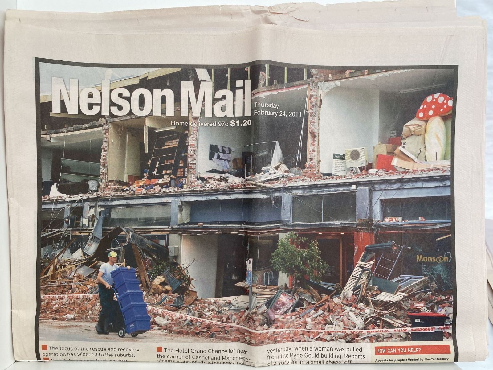 OLD NEWSPAPER: The Nelson Mail, 24 February 2011 - Christchurch earthquakes
