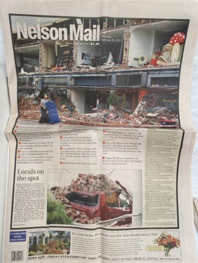 OLD NEWSPAPER: The Nelson Mail, 24 February 2011 - Christchurch earthquakes