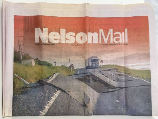 OLD NEWSPAPER: The Nelson Mail, 14 November 2016 - Kaikoura earthquakes