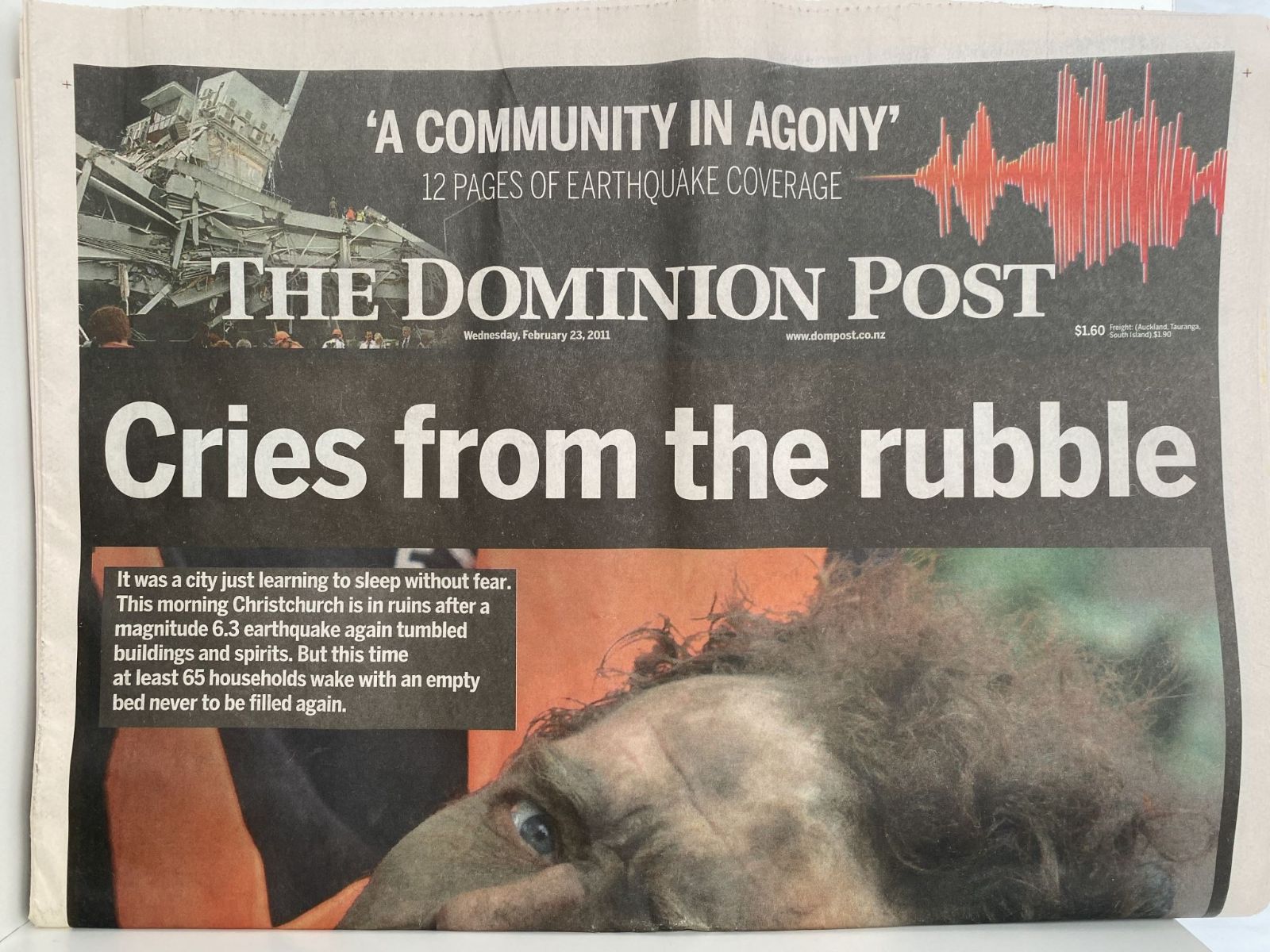 OLD NEWSPAPER: The Dominion Post, 23 February 2011 - Christchurch earthquakes