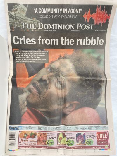 OLD NEWSPAPER: The Dominion Post, 23 February 2011 - Christchurch earthquakes