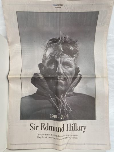 OLD NEWSPAPER: Sunday Star Times, 13 January 2008 - Sir Edmund Hillary