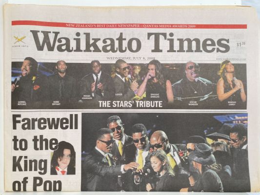OLD NEWSPAPER: Waikato Times, 8 July 2009 - Michael Jackson death