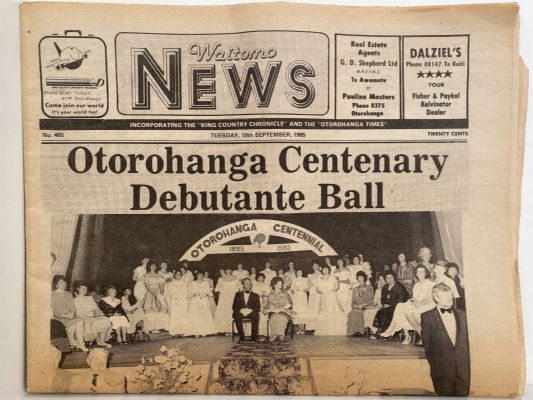 OLD NEWSPAPER: Waitomo News - Otorohanga Centennial 1885 - 1985
