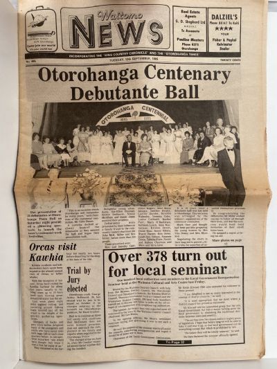 OLD NEWSPAPER: Waitomo News - Otorohanga Centennial 1885 - 1985