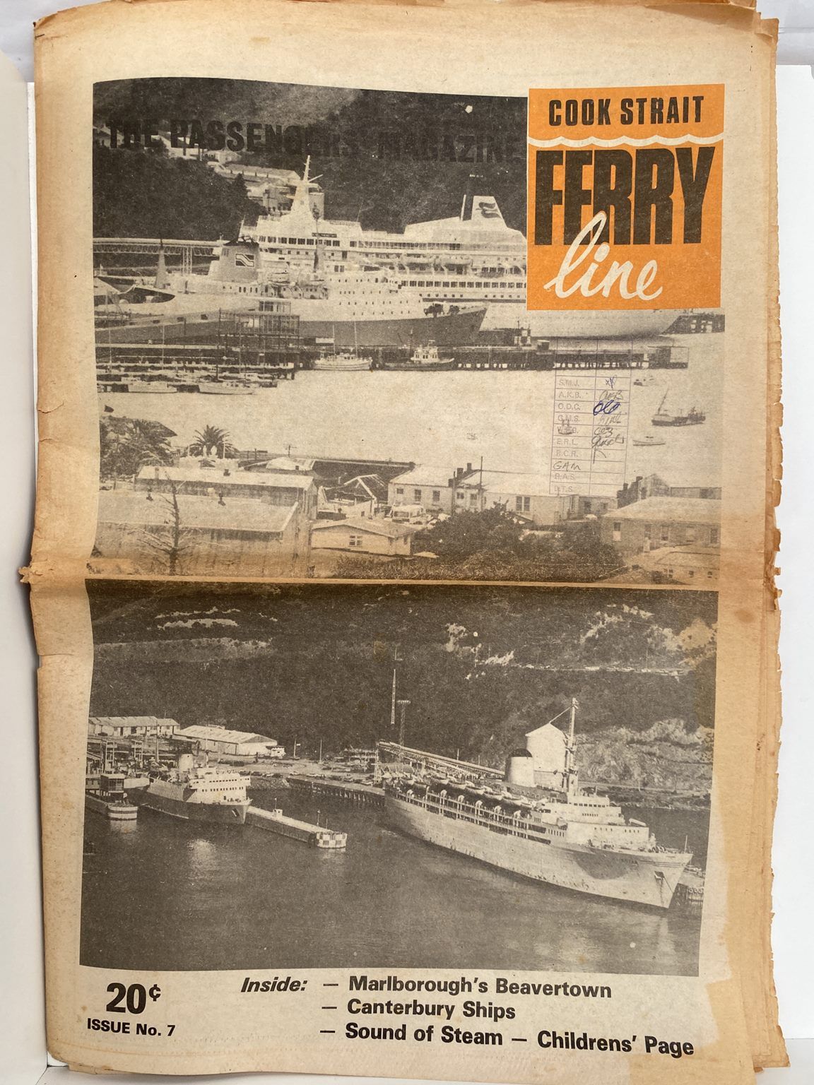OLD NEWSPAPER: Cook Straight Ferry Line - Passengers' Magazine, No.7 March 1976