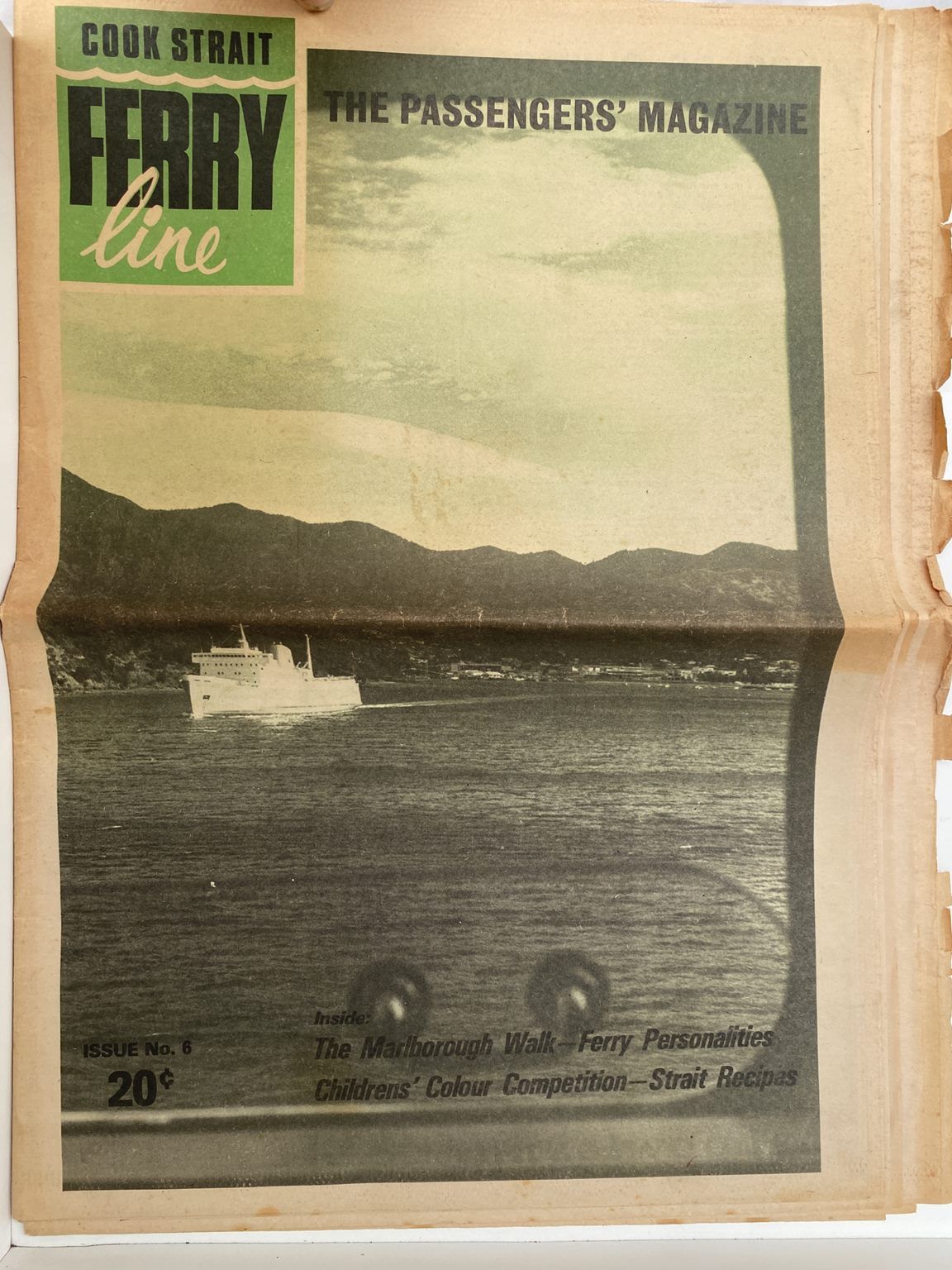 OLD NEWSPAPER: Cook Straight Ferry Line - Passengers' Magazine, No.6 December 1975