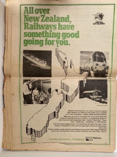 OLD NEWSPAPER: Cook Straight Ferry Line - Passengers' Magazine, No.6 December 1975