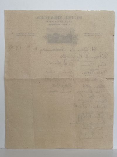 OLD LETTERHEAD: Hotel Sigatoka, Fiji Islands 1951