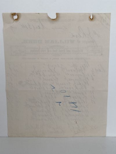 ANTIQUE INVOICE / RECEIPT: William Duke, Beef and Pork Butcher, Dunedin 1897