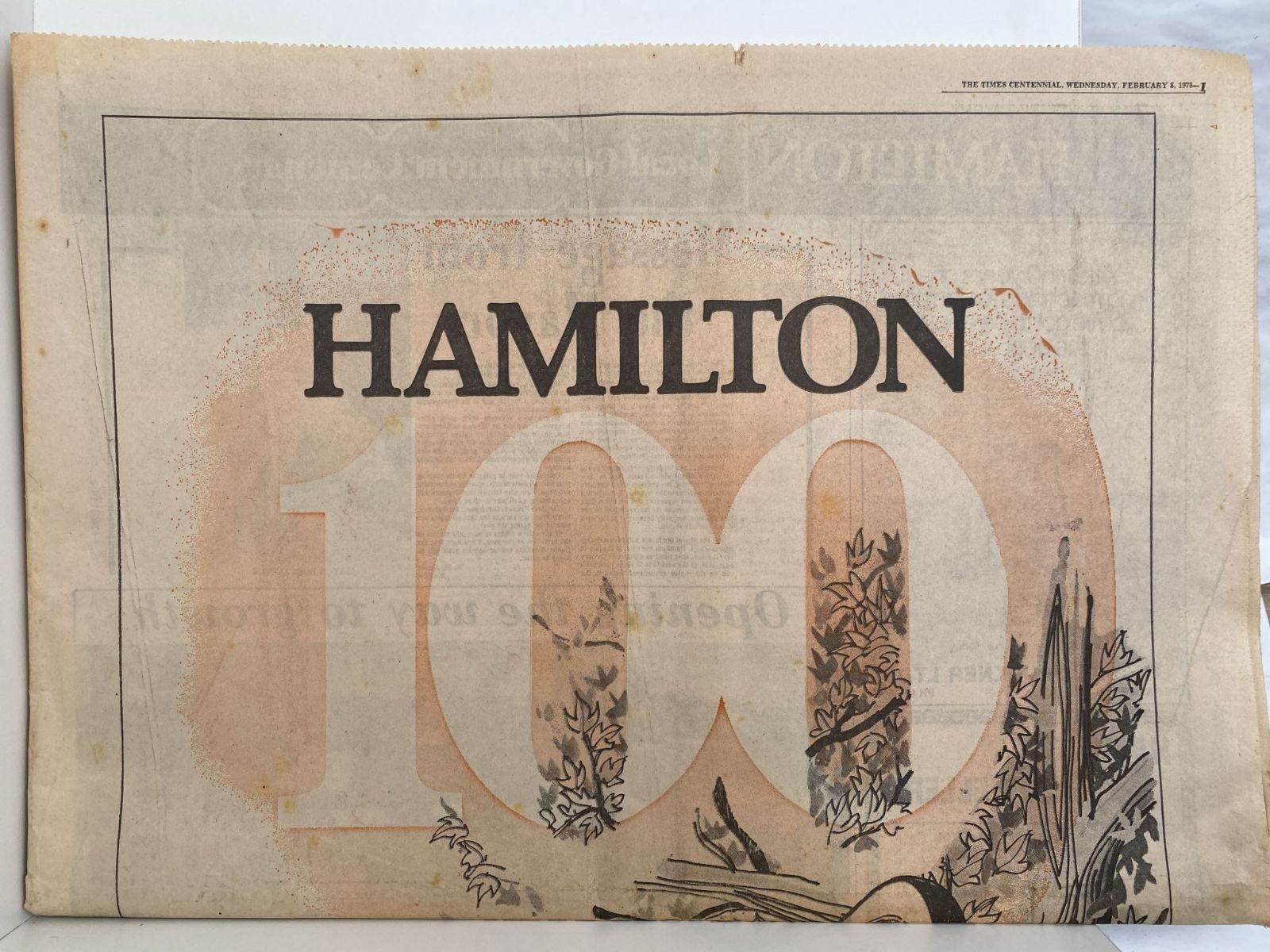 OLD NEWSPAPER: The Waikato Times, 8 February 1978 - Hamilton 100 Years Old