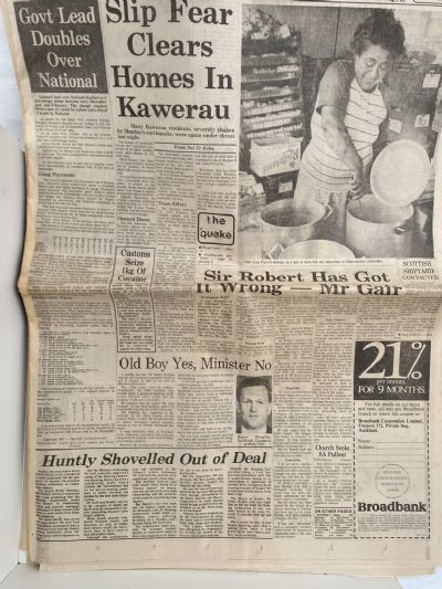 OLD NEWSPAPER: The New Zealand Herald, 5 March 1987 - Kawerau Earthquake