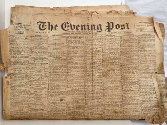 OLD NEWSPAPER: The Evening Post, Wellington, 8 May 1945 - Coverage of WW2