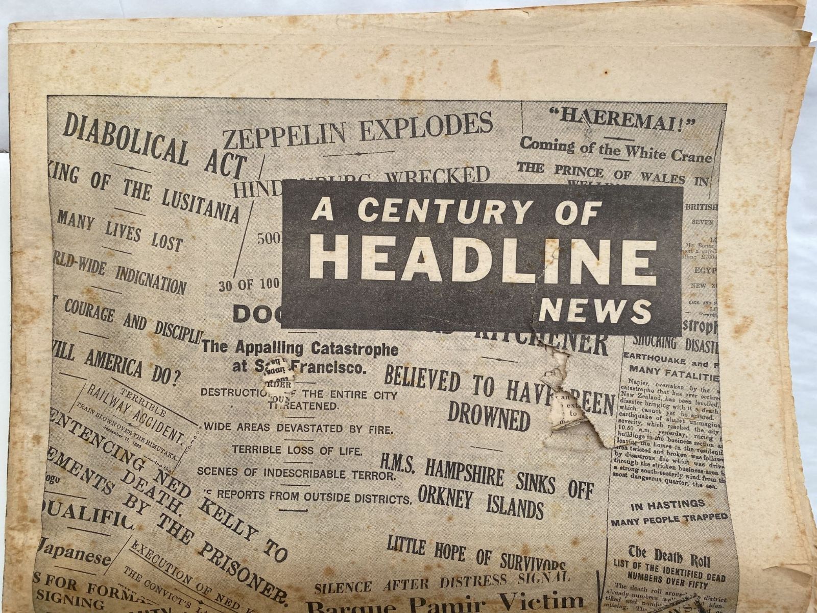 OLD NEWSPAPER: The Evening Post, Wellington 1965 - A Century of Headline News