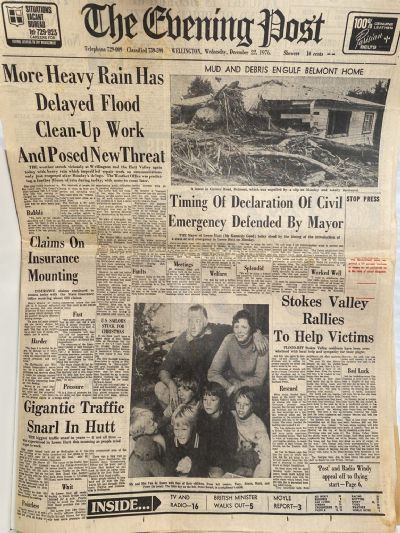OLD NEWSPAPER: The Evening Post, 22 December 1976 - Wellington / Hutt Valley Floods