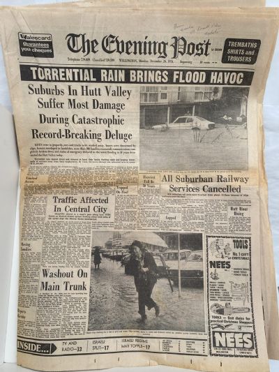 OLD NEWSPAPER: The Evening Post, 20 December 1976 - Wellington / Hutt Valley Floods