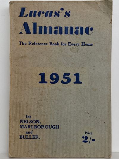 LUCAS'S ALMANAC - Reference Book for Every Home (for Nelson & Buller) 1951