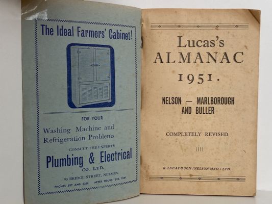 LUCAS'S ALMANAC - Reference Book for Every Home (for Nelson & Buller) 1951