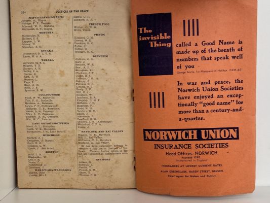 LUCAS'S ALMANAC - Reference Book for Every Home (for Nelson & Buller) 1947