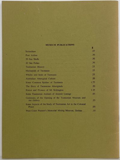 MARIA ISLAND: Some notes on its Penal Settlements