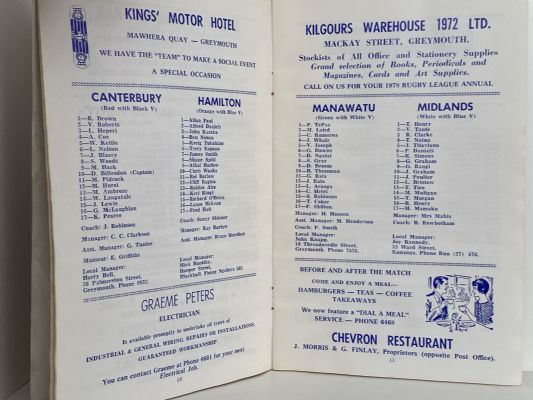 RUGBY LEAGUE TOURNAMENT: Greymouth 32nd National Senior Schoolboys 1978