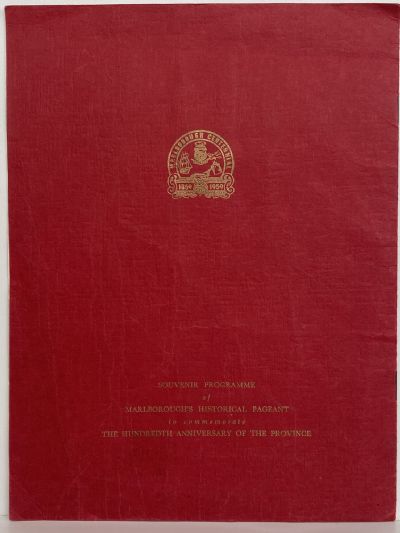 MARLBOROUGH HISTORICAL PAGEANT - Anniversary Day Programme 1959