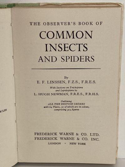 The Observer's Book of COMMON INSECTS & SPIDERS