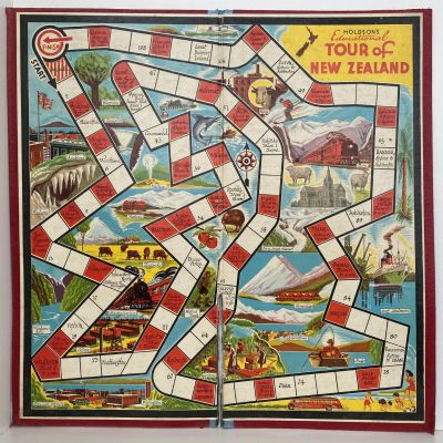 VINTAGE BOARD GAME: Holdson's Tour of New Zealand 1950s