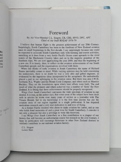 WINGS OVER SOUTH CANTERBURY: A Record of Aviation