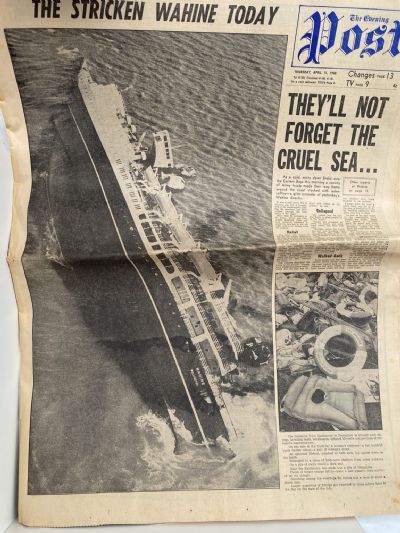 OLD NEWSPAPER: The Evening Post, 11 April 1968 - Wahine Disaster