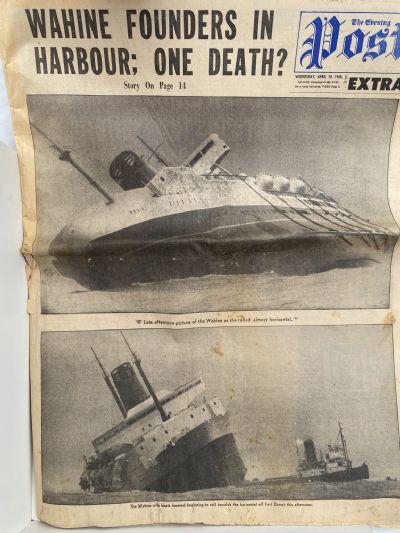 OLD NEWSPAPER: The Evening Post, 10 April 1968 - Wahine Disaster