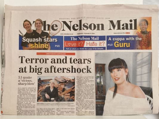 OLD NEWSPAPER: The Nelson Mail, 8 September 2010 - Christchurch earthquakes