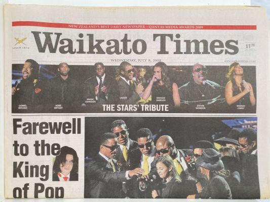 OLD NEWSPAPER: Waikato Times, 8 July 2009 - Michael Jackson death