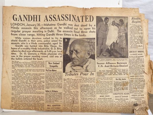 OLD NEWSPAPER: The Evening Post, 31 January 1948 - Gandhi Assassinated