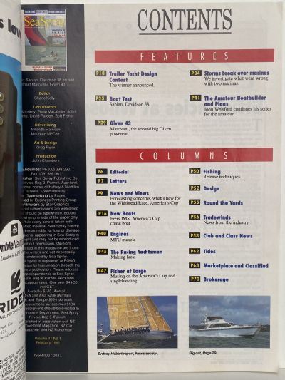 VINTAGE MAGAZINE: Sea Spray - February 1991